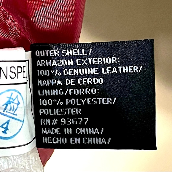 EAST 5th Women’s Effortlessly Chic Red Leather Jacket Sz XLP Minimalist Luxe - Picture 11 of 11